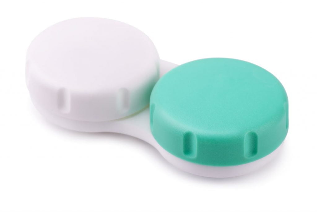 caring for contact lenses, clean contact lenses, contact lens case