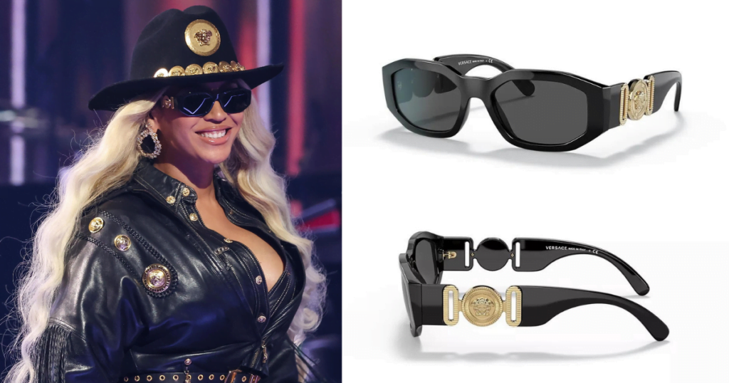 2024 sunglasses trends: Versace 4361 GB1 Beyonce